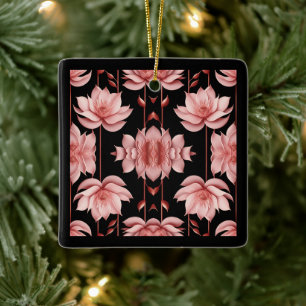 Rosa Lotus Classic Keramikornament