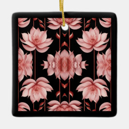 Rosa Lotus Classic Keramikornament