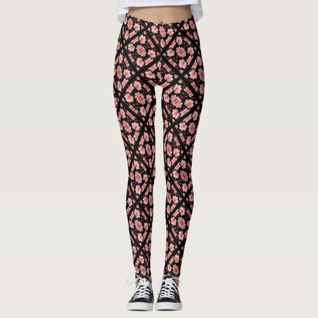 Rosa Lotus Classic Leggings (Vorderseite)
