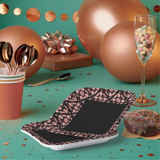 Rosa Lotus Classic Pappteller (Multi)