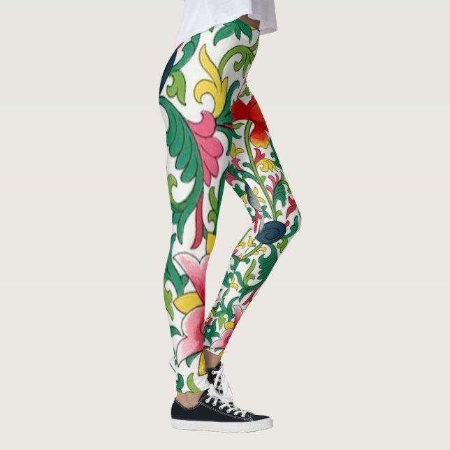 Rosa Lotus Garden Leggings (Rechts)