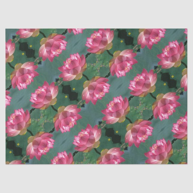 Rosa Lotus - Gewebepapier Seidenpapier (Vorderseite)