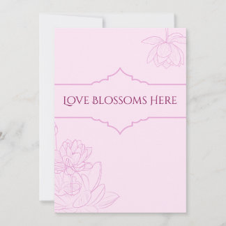 Rosa Lotus Hochzeitseinladung Einladung