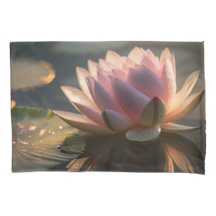 Rosa Lotus im Morgenlicht Kissen Kissenbezug