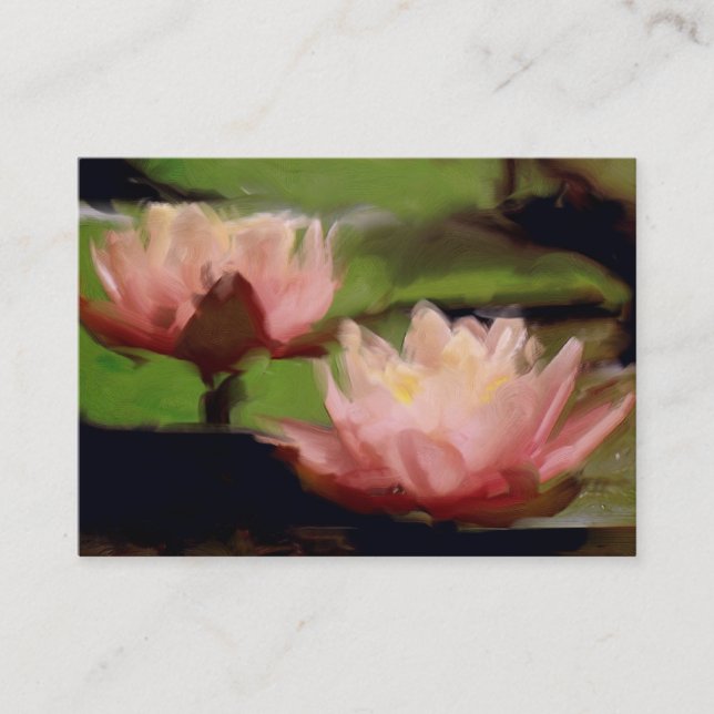 Rosa Lotus in den Ölen Visitenkarte (Vorderseite)