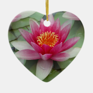 Rosa Lotus Keramik Ornament