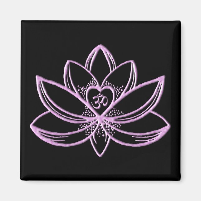 Rosa Lotus Magnet (Vorne)