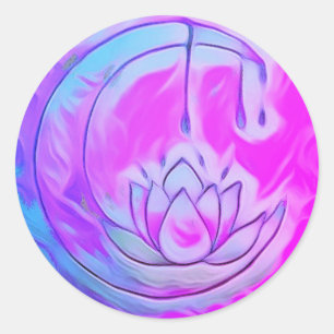 Rosa Lotus Moon Sticker