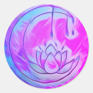 Rosa Lotus Moon Sticker