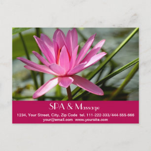 Rosa Lotus Postkarte
