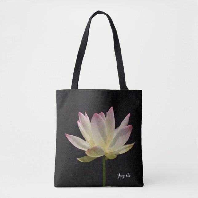Rosa Lotus-Schultertasche (Vorderseite)