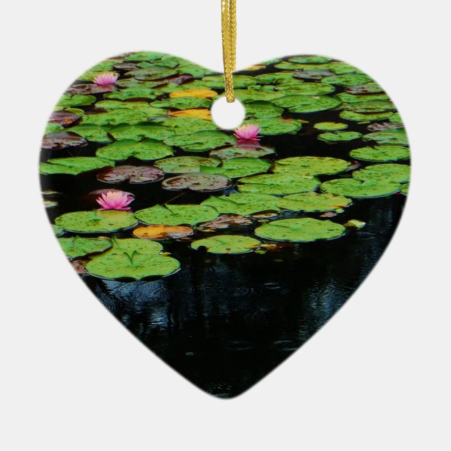 Rosa Lotus schwarz Keramikornament (Vorne)