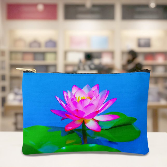 Rosa Lotus-Tasche Zubehörtasche (Pouch with pink lotus)