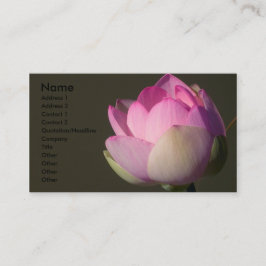 Rosa Lotus-Visitenkarte Visitenkarte
