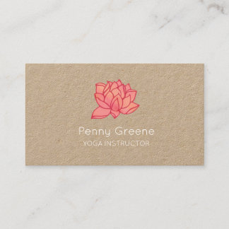 Rosa Lotus-Visitenkarte Visitenkarte