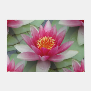 Rosa Lotus Wasserlilie Fußmatte