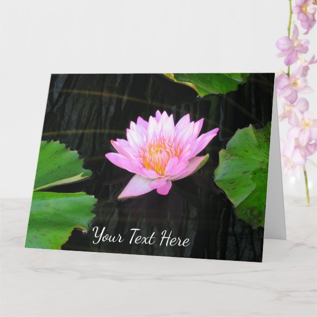 Rosa Lotus-Wasserlilie Karte (Orchidee)