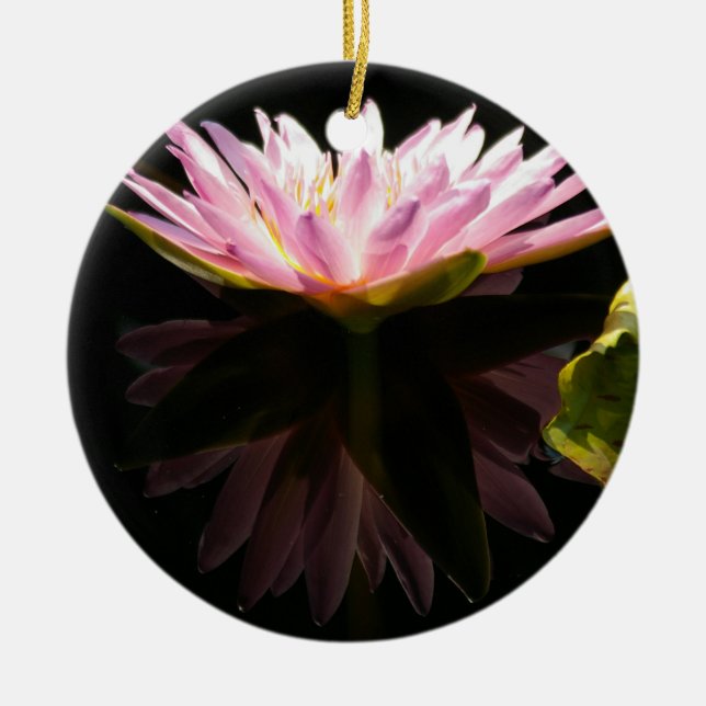 Rosa Lotus Wasserlilie Ornament (Vorne)