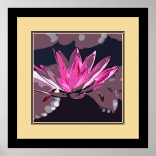 Rosa Lotus, Wasserlilie Poster