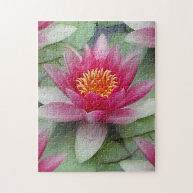 Rosa Lotus Wasserlilie Puzzle (Vertikal)