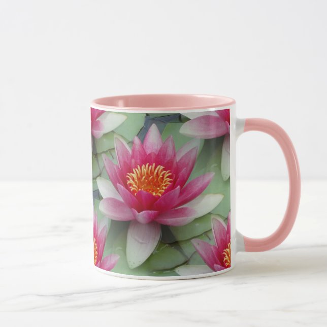 Rosa Lotus Wasserlilie Tasse (Rechts)