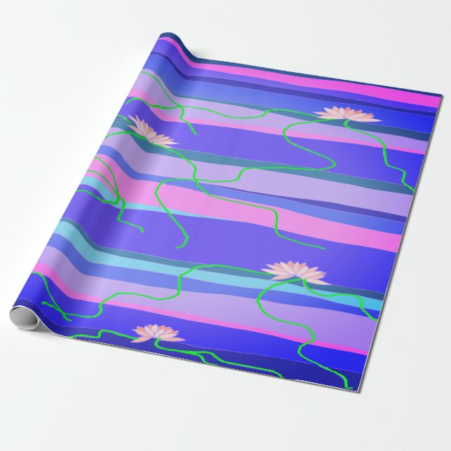 Rosa Lotus Wrapping Geschenkpapier (Ungerollt)