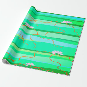 Rosa Lotus Wrapping Geschenkpapier