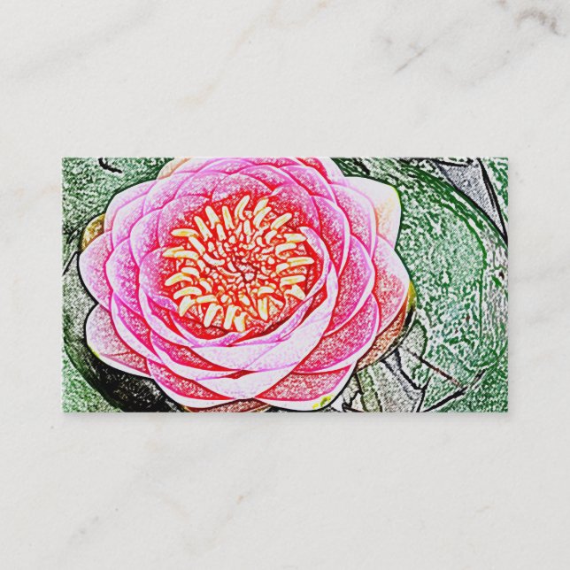 Rosa Lotus - Yoga Business Cards Visitenkarte (Vorderseite)