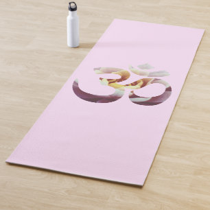 Rosa Lotusblume Om Mantra Yoga Mat Meditation Yogamatte