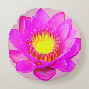 Rosa Lotusblume Rundes Kissen