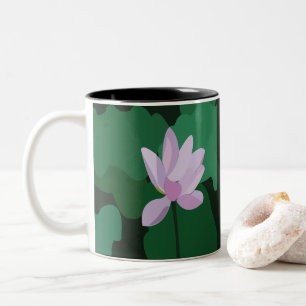 Rosa Lotusblume Zweifarbige Tasse