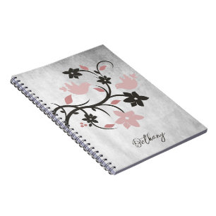 Rosa Lovebirds Personalisiertes Notebook Notizblock