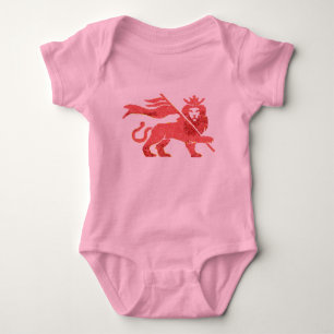 Rosa Löwe des Judah Baby-Ballettröckchens Baby Strampler