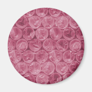 Rosa Luftpolsterfolie-Muster Magnet