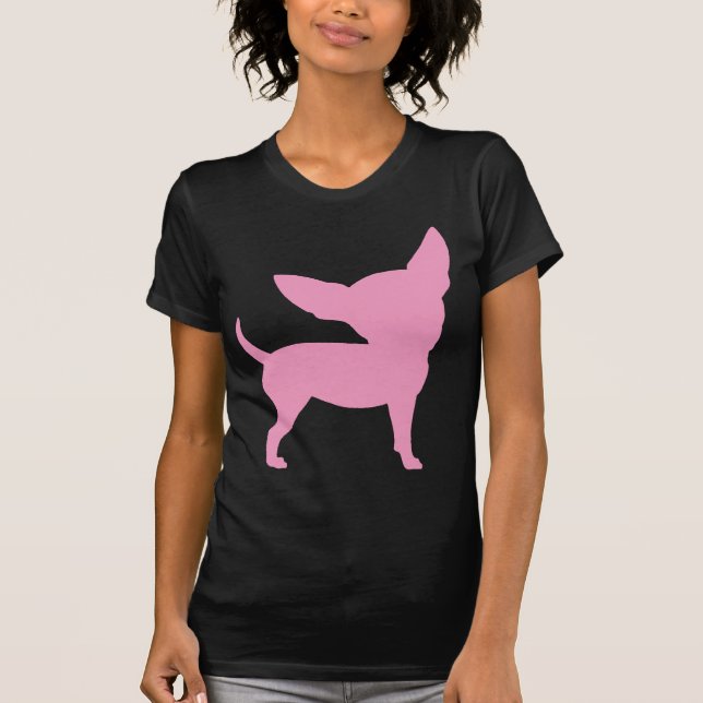 Rosa lustige Chihuahua T-Shirt (Vorderseite)