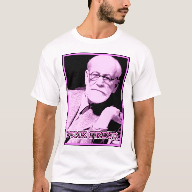 Rosa lustiges Shirt Freud (Vorderseite)