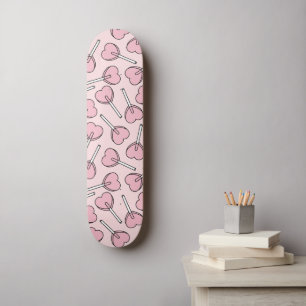 Rosa Lutscher, Herz-Lutscher, Lutscher-Muster Skateboard