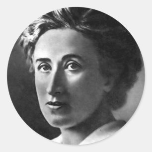 Rosa Luxemburg-Aufkleber Runder Aufkleber