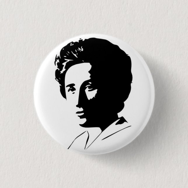 Rosa-Luxemburg-Button Button (Vorderseite)
