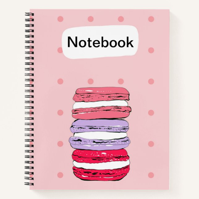 Rosa-Macaron-Notebook Notizbuch (Vorderseite)