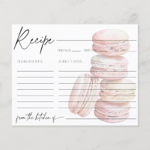Rosa Macaron Rezeptkarte
