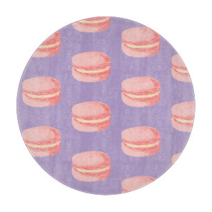 Rosa Macarons Schneidebrett