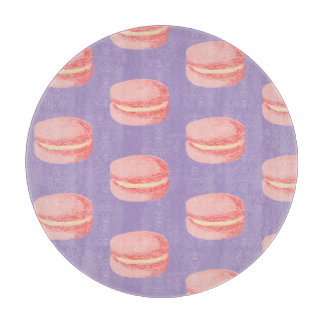 Rosa Macarons Schneidebrett