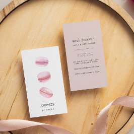 Rosa Macarons Visitenkarte