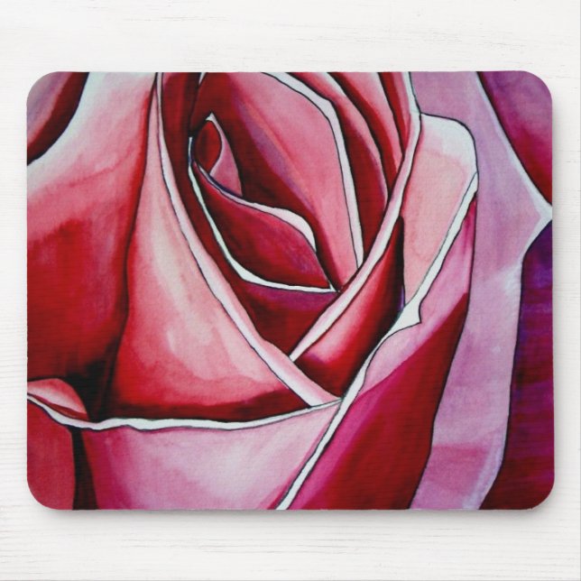 Rosa Macro abstrakte Rose Mousepad (Vorne)
