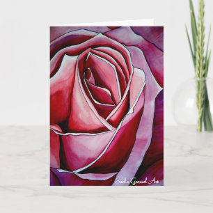 Rosa Macro-Blume Valentinstag-Karte Feiertagskarte