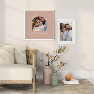 Rosa Mädchen-Bogen-Foto-Hochzeitsgeschenk-Homedeko Fotodruck