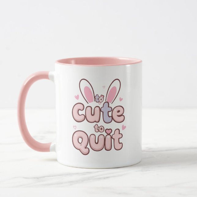 Rosa Mädchen motivierender Spruch Tasse (Links)