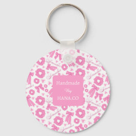 Rosa Mädchen-Schals-Muster Süßes Haar-Accessoire Schlüsselanhänger