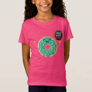 Rosa Mädchen-Shirt-ist niedliche Krapfen-Sorge T-Shirt